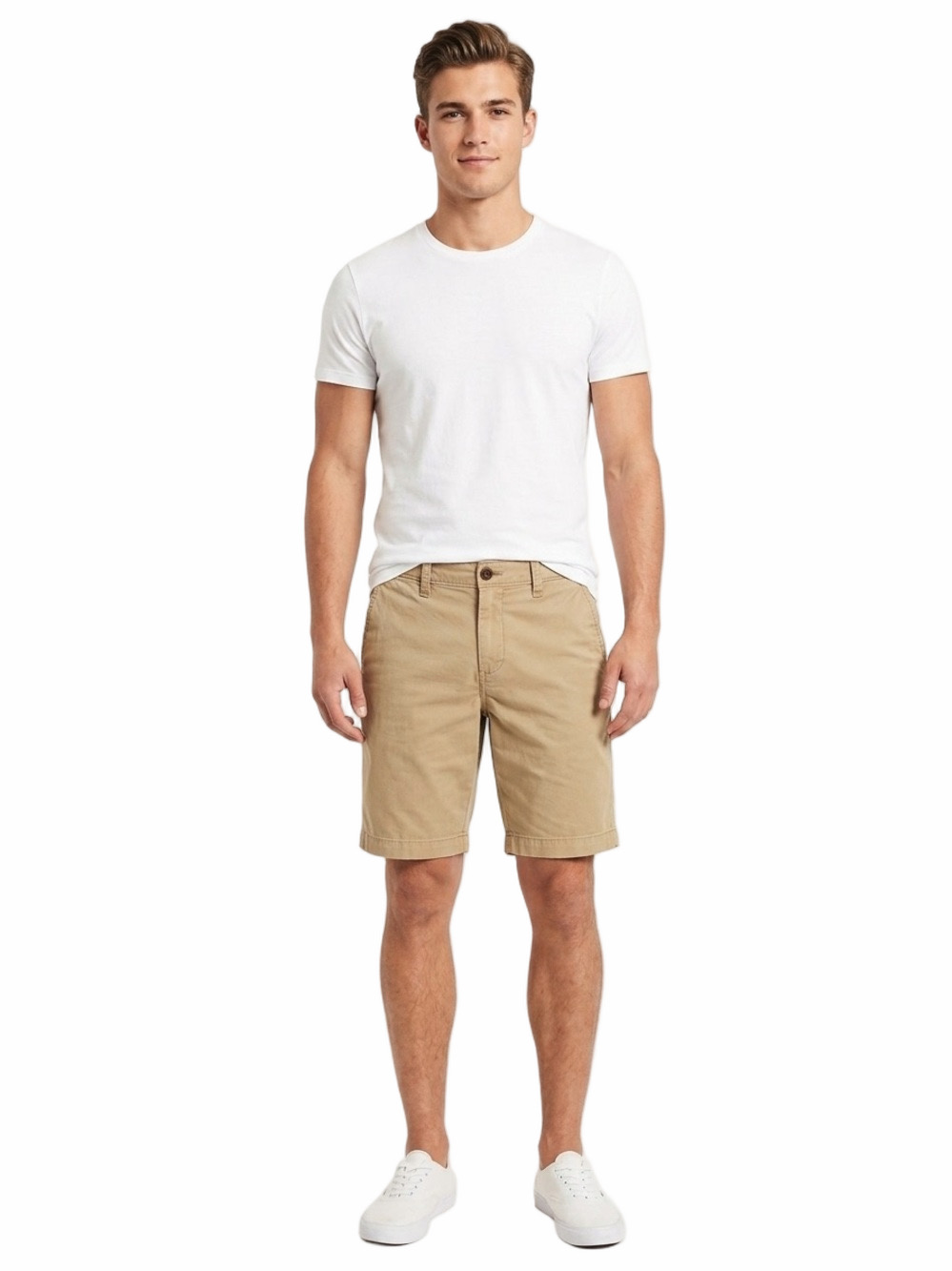 Hollister Classic Fit Epic Flex Men's Size 30 Casual Tan Chino Shorts Inseam